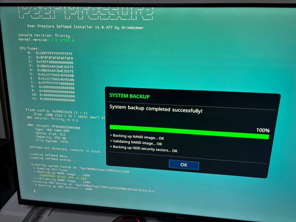 Backup complete